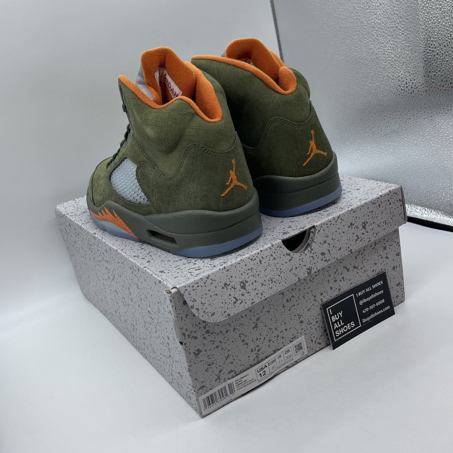 Size 12 - Air Jordan 5 Retro 2024 Olive Orange Suede (DD0587-308)