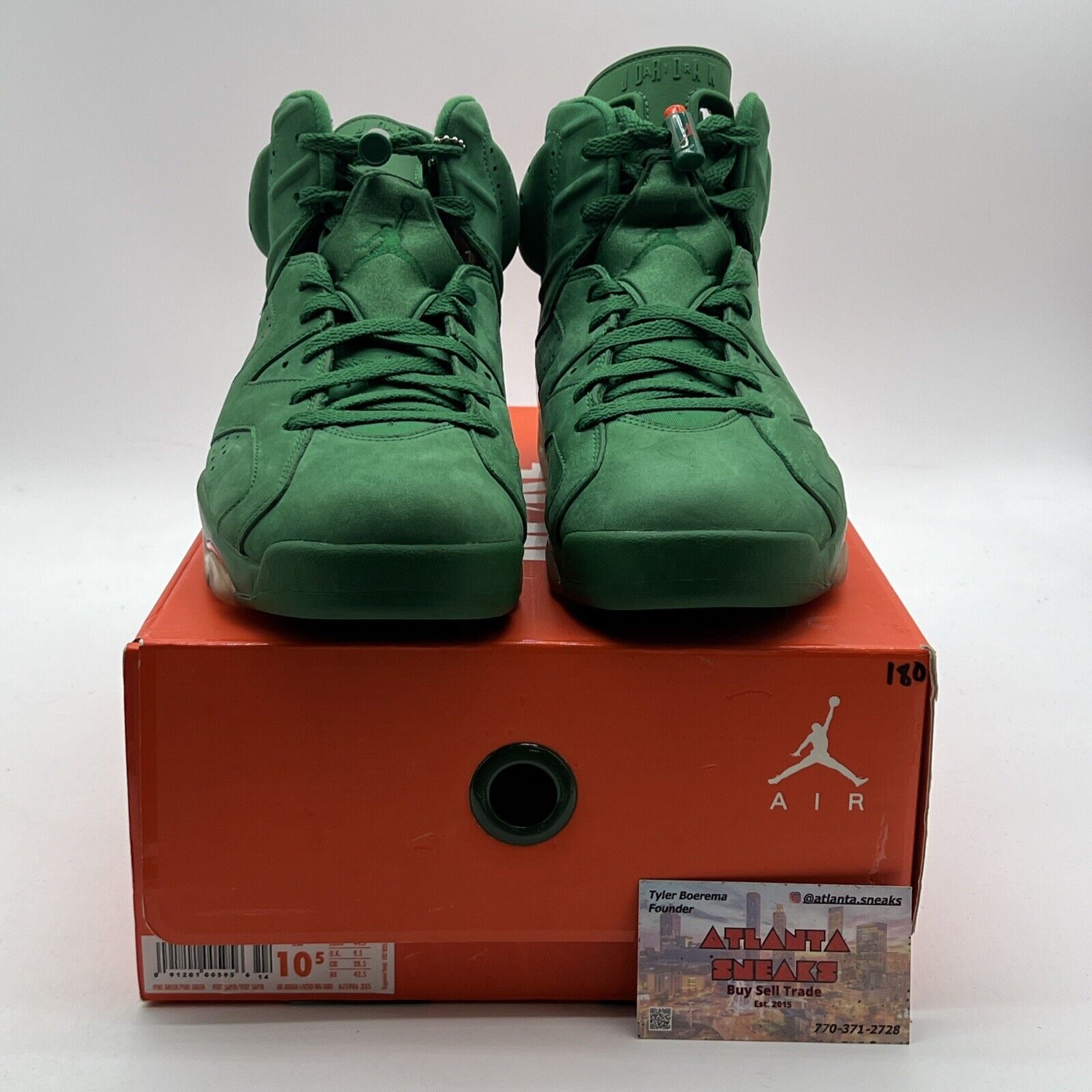 Size 10.5 - Air Jordan 6 Retro NRG Green Suede Gatorade (AJ5986-335)