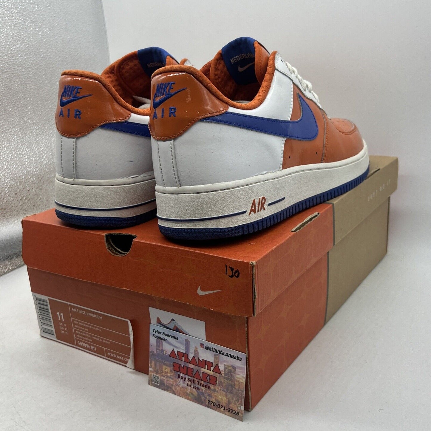 Size 11 -Nike Air Force 1 Premium Holland World Cup Orange Blue White 309096-811