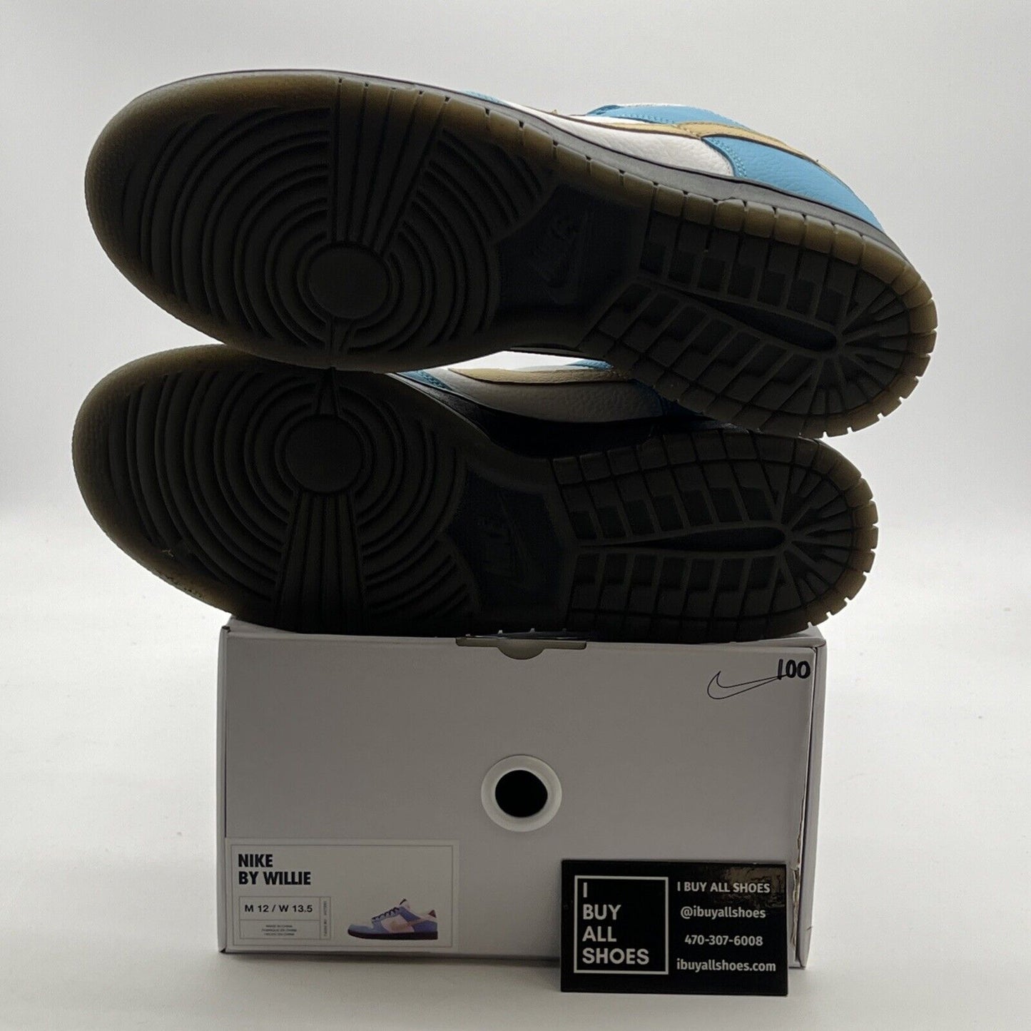 Size 12 - Nike Dunk Low By You Turquoise/Black/Cream Swoosh