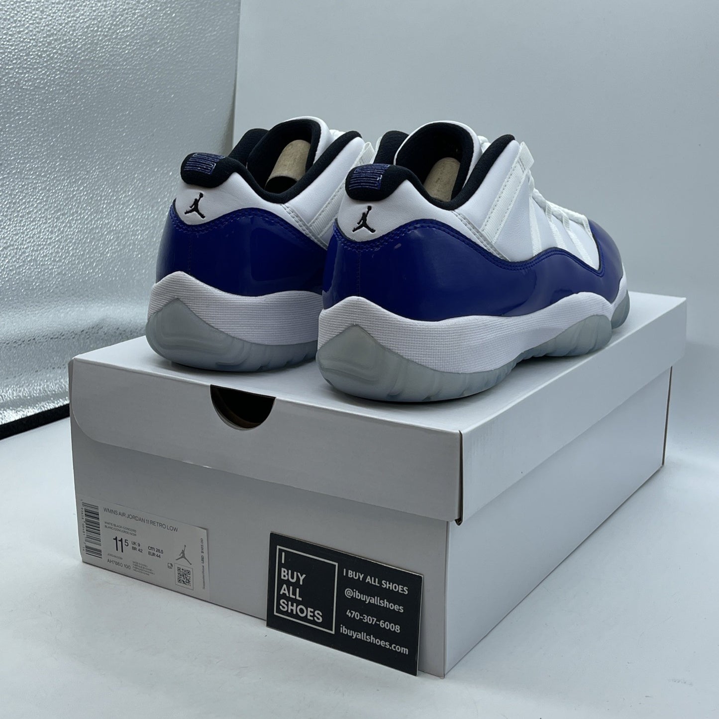 Size 11.5W - Air Jordan 11 Retro Low Concord Sketch Blue White Suede (AH7860-100