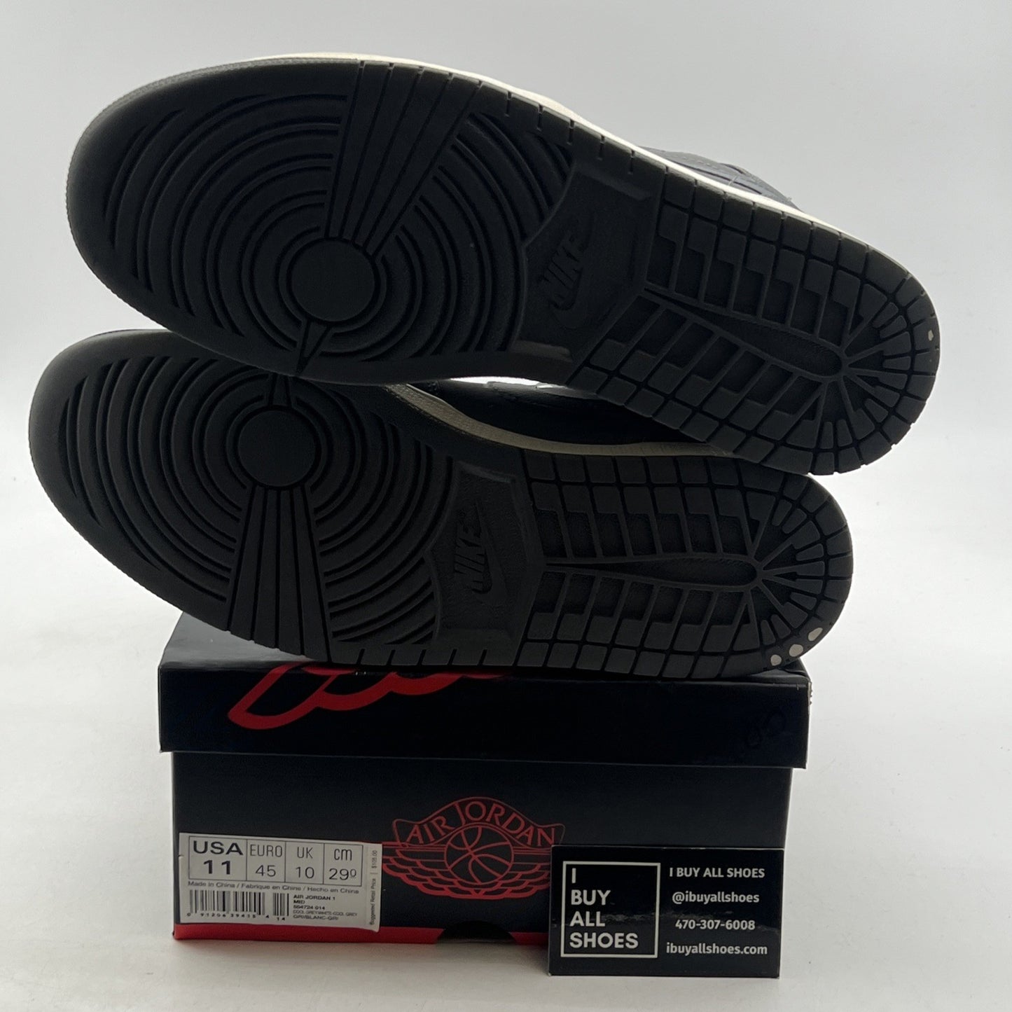 Size 11 - Air Jordan 1 Retro Mid Cool Grey (554724-014)
