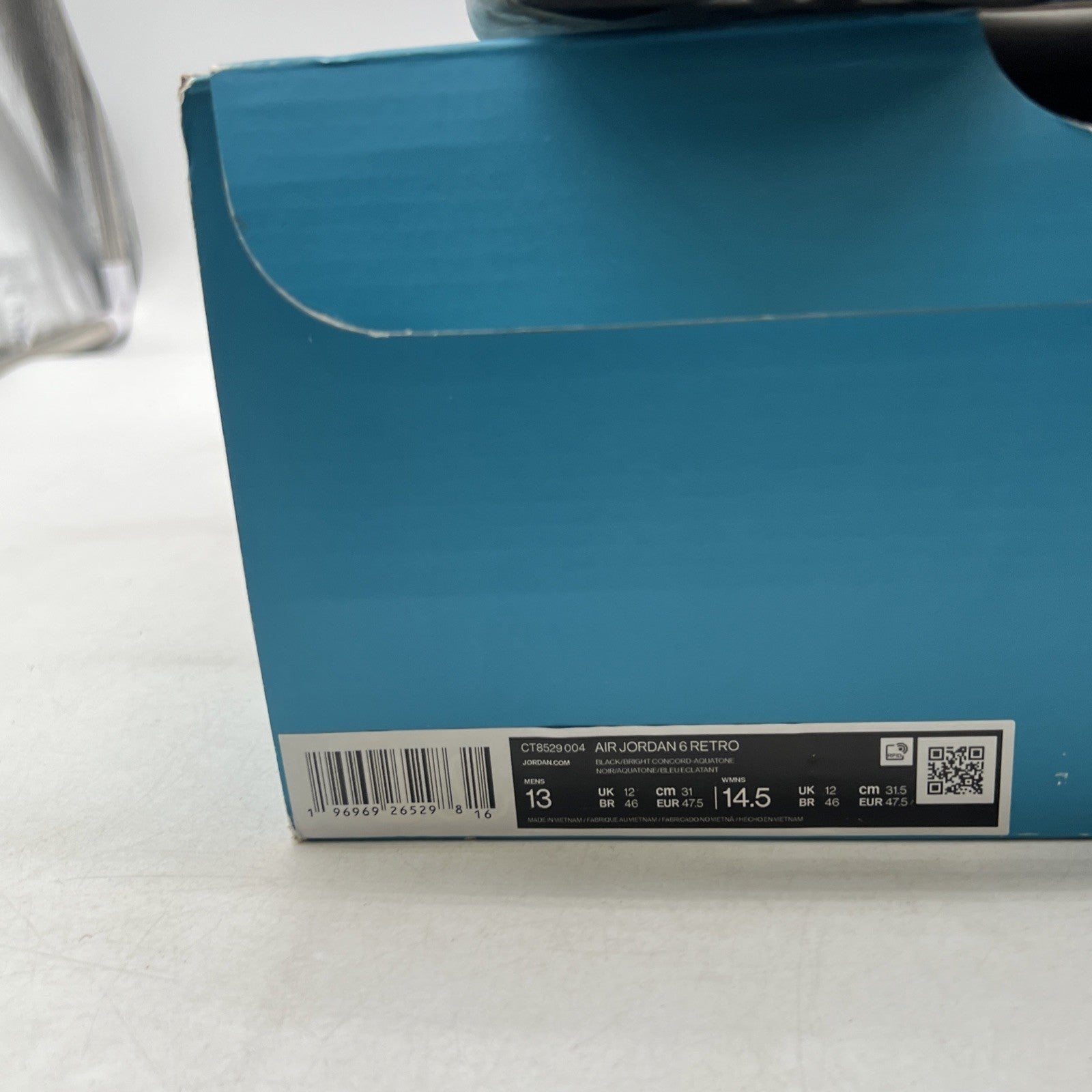 Size 13 - Air Jordan 6 Retro Aqua (CT8529-004)