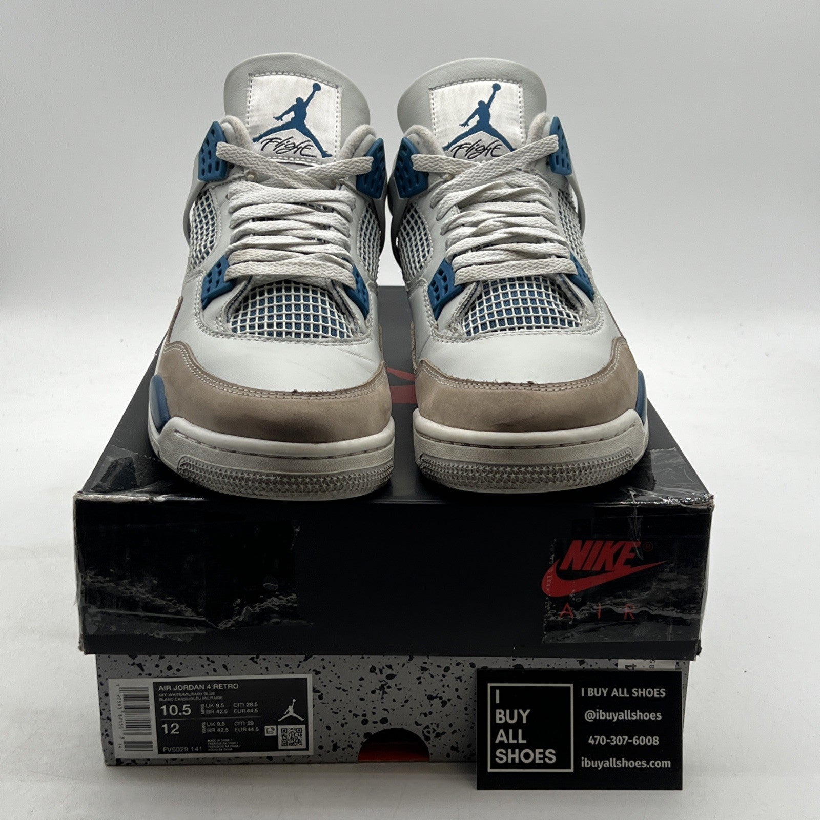 Size 10.5 - Air Jordan 4 Retro 2024 Military Blue (FV5029-141)