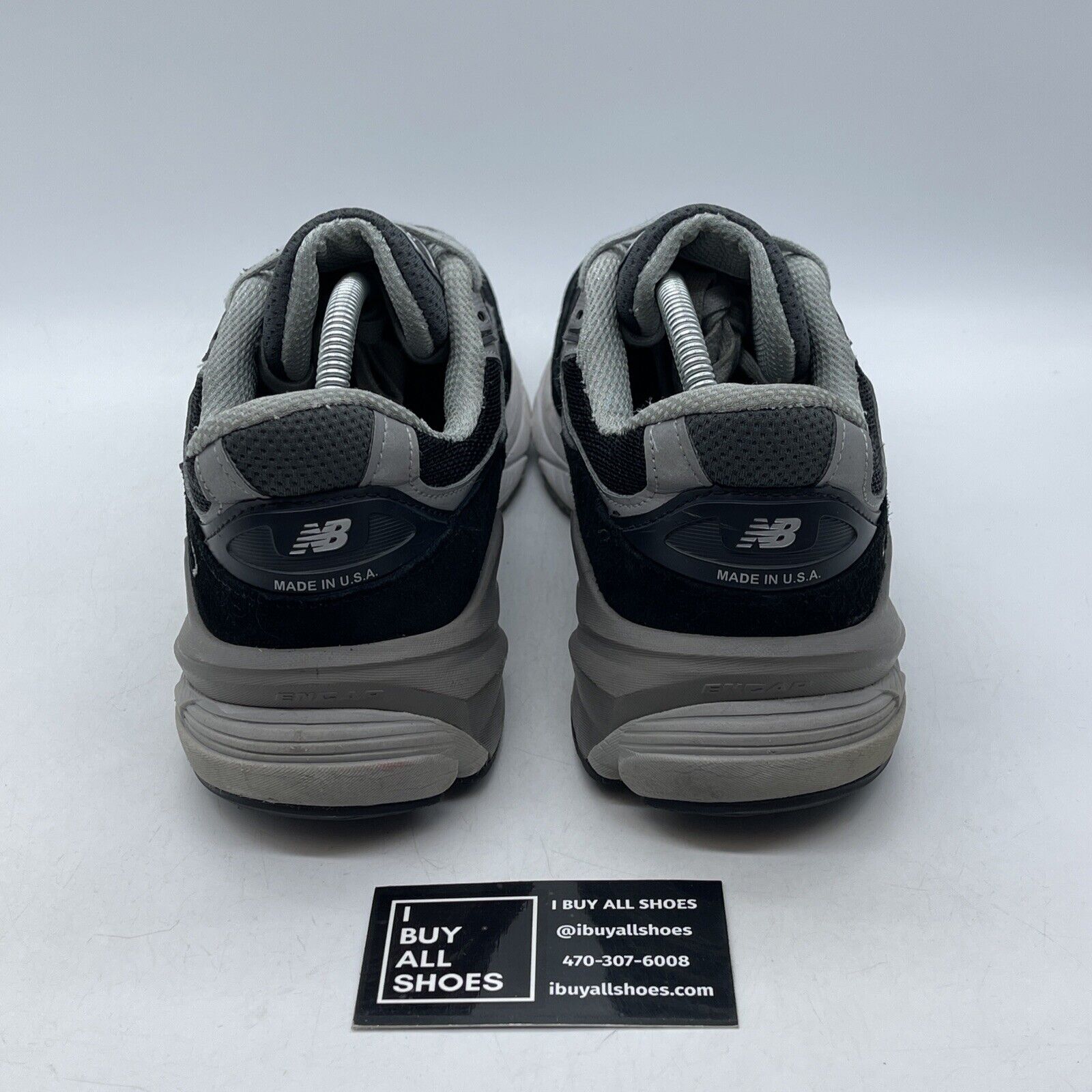 Size 10 - New Balance 990v6 Made in USA Black Silver Suede Leather (M990BK6)