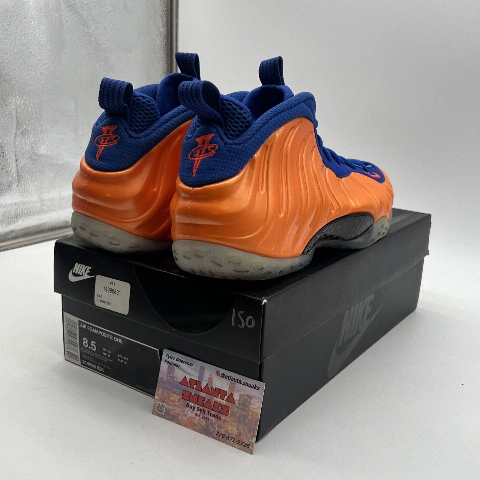 Size 8.5 - Nike Air Foamposite One Knicks Blue Icey (314996-801)