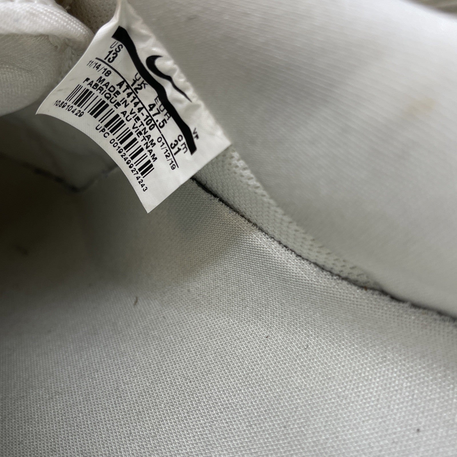 Size 13 - Nike Air Force 1 '07 PRM 3 Pale Ivory (AT4144-100)