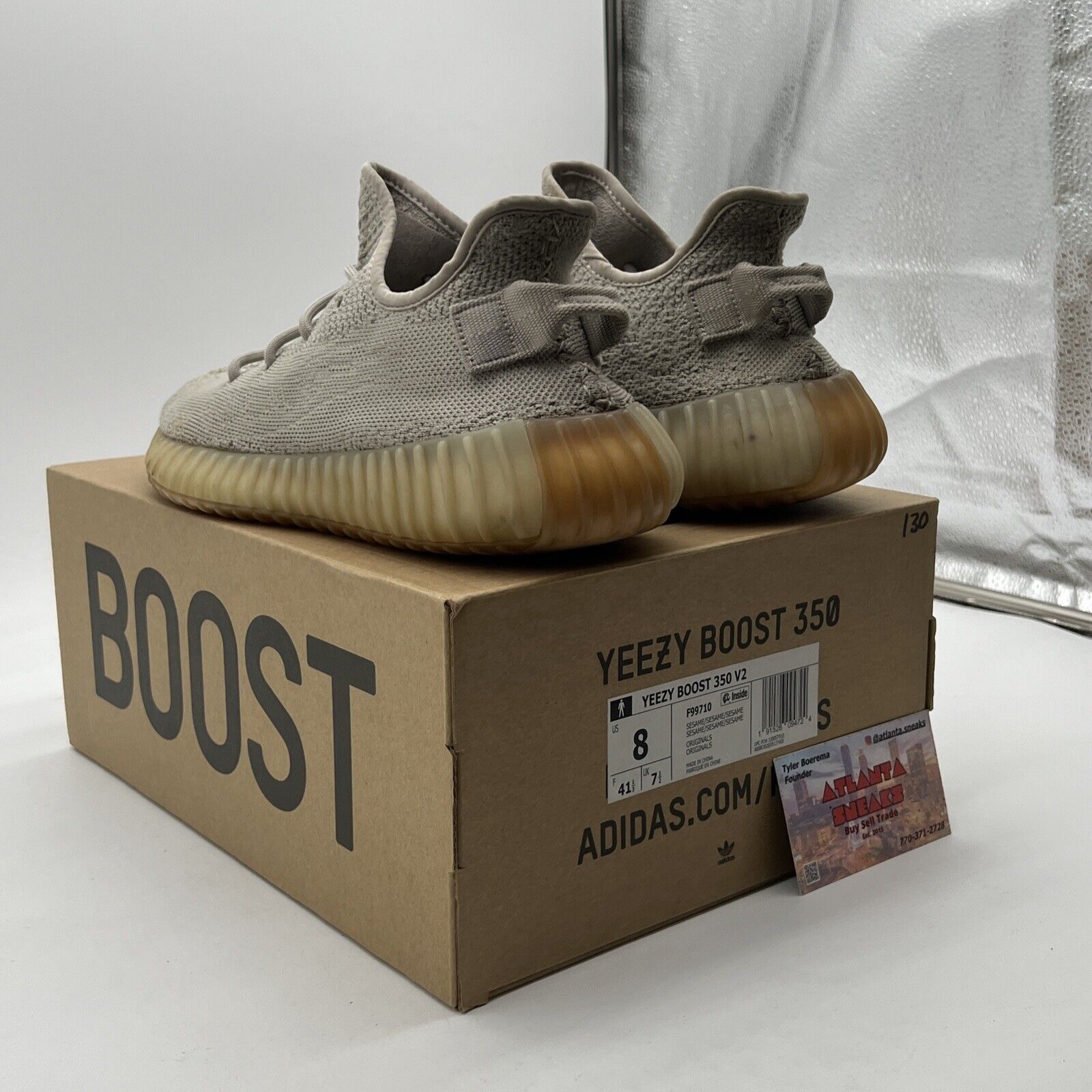 Size 8 - adidas Yeezy Boost 350 V2 Low Sesame (F99710)