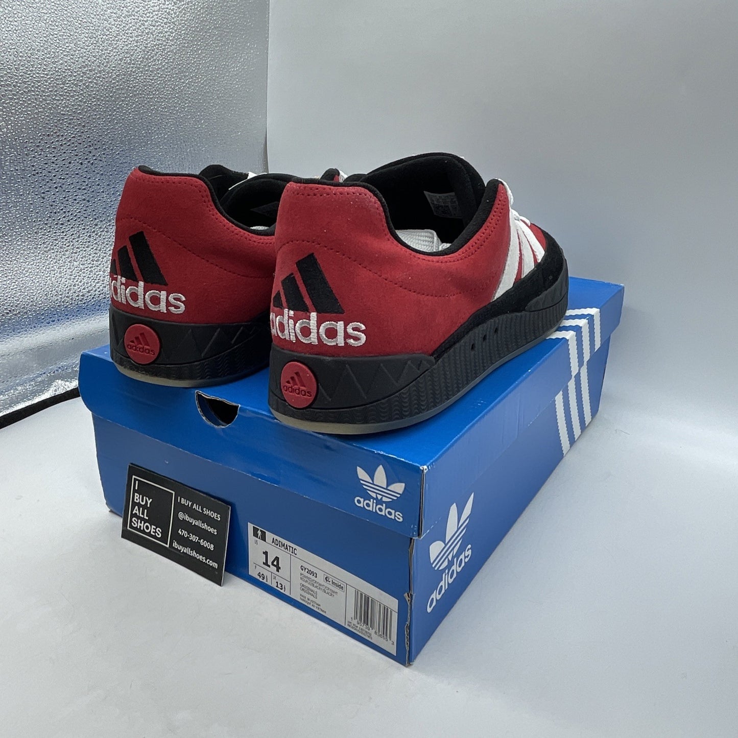 Size 14 - Adidas Adimatic Power Red Black (GY2093)