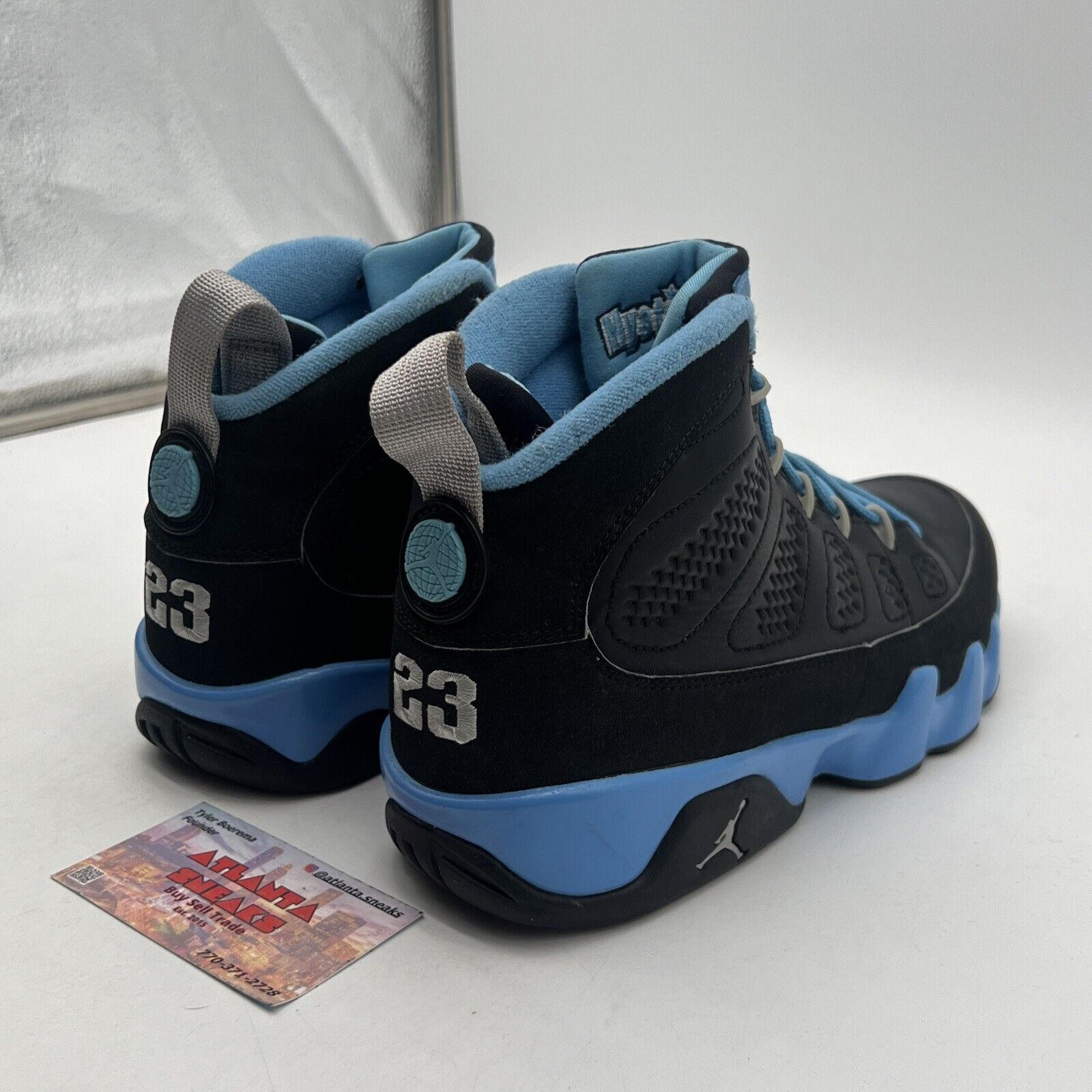 Size 8 - Air Jordan 9 Retro Slim Jenkins Black Blue Leather (302370-045)