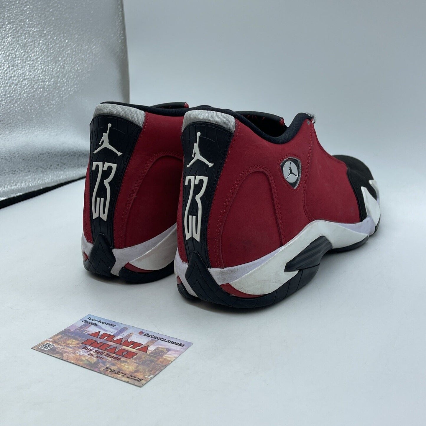 Size 8.5 - Air Jordan 14 Retro Gym Red Black Suede White Leather (487471-006)