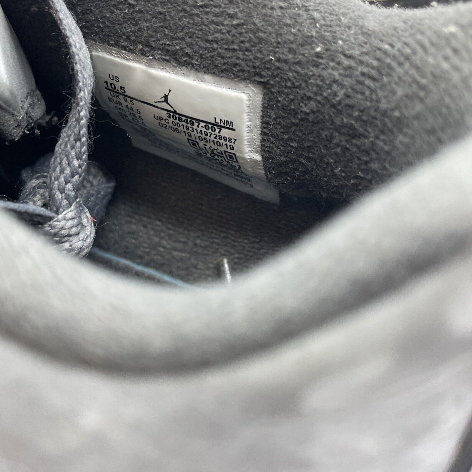 Size 10.5 - Jordan 4 Retro Low Cool Grey Suede Black White Leather (308497-007)