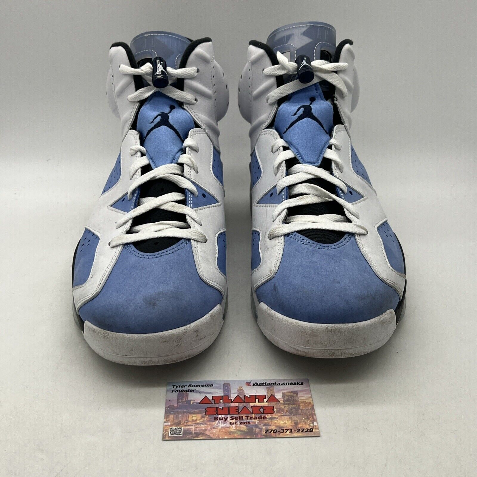 Size 14 - Jordan 6 Retro Mid UNC Home White Black Blue Suede  (CT8529-410)