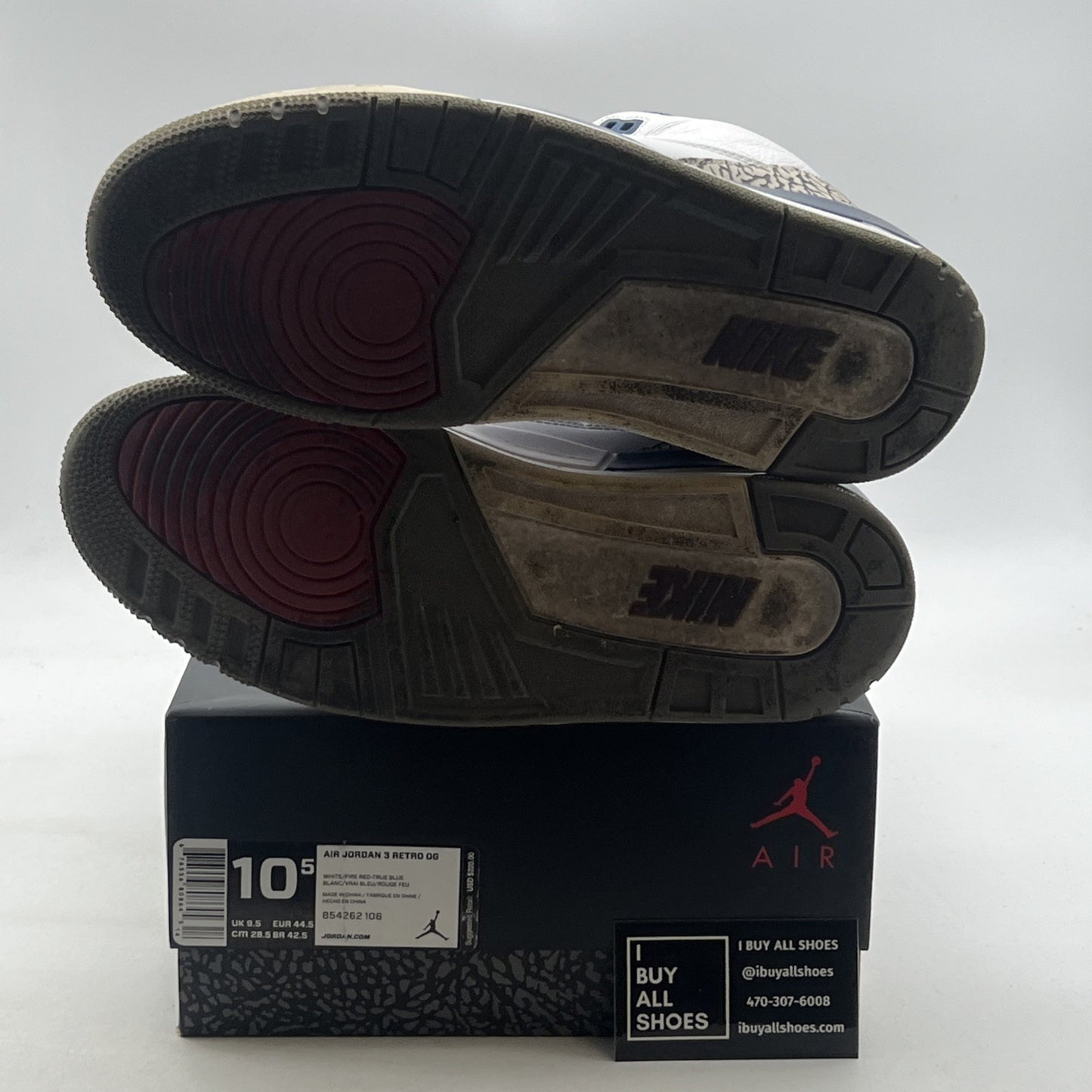Size 10.5 - Air Jordan 3 Retro OG Mid True Blue (854262-106)