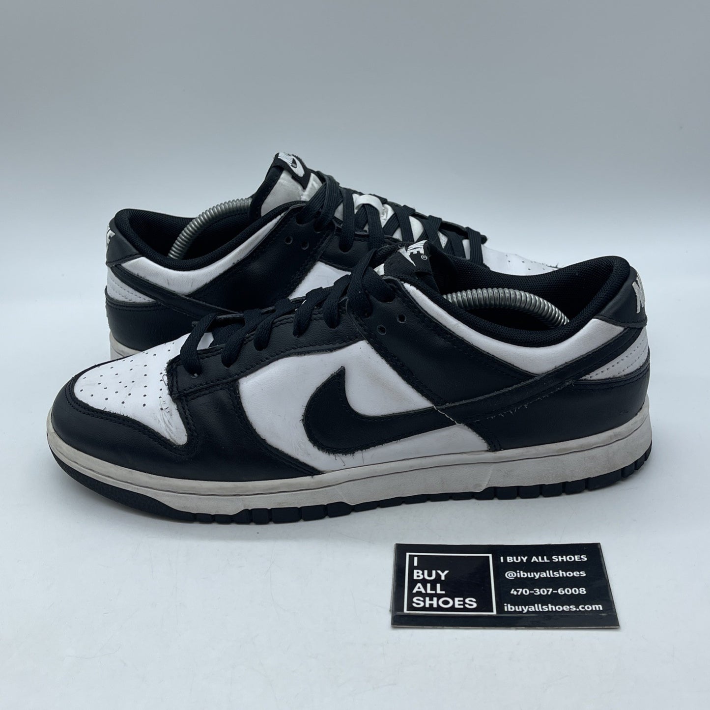 Size 10.5 - Nike Dunk Low Black White Leather (DD1391-100)