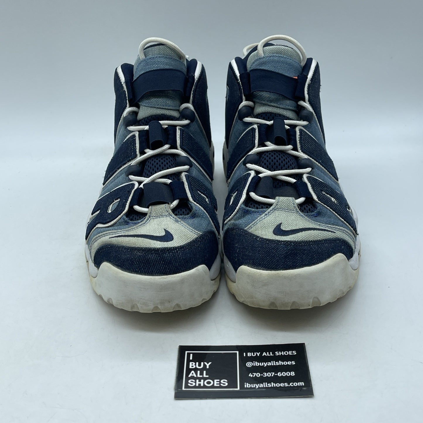 Size 11.5 - Nike Air More Uptempo 96 Denim White Blue Suede (CJ6125-100)