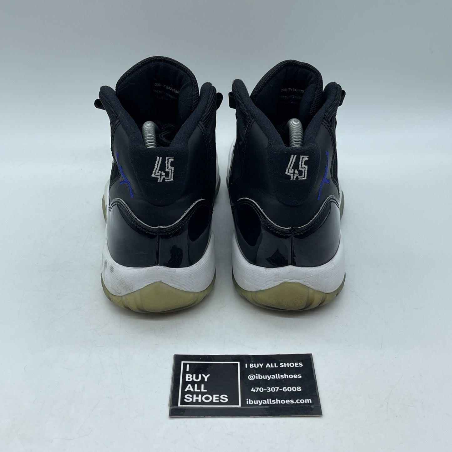 Size 7Y - Air Jordan 11 Retro High Space Jam Black Suede Leather (378038-003)