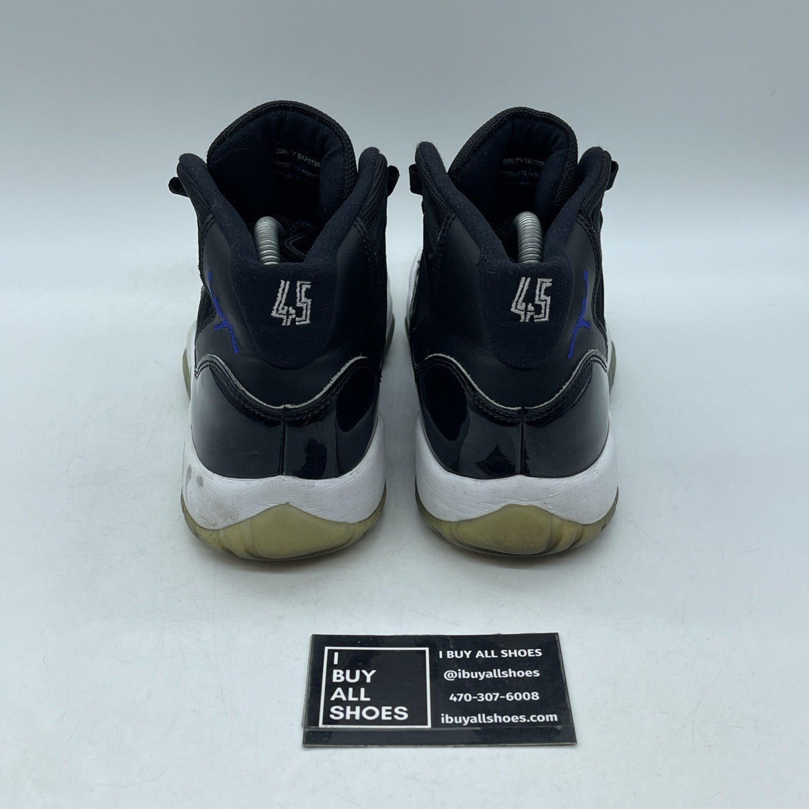 Size 7Y - Air Jordan 11 Retro High Space Jam Black Suede Leather (378038-003)