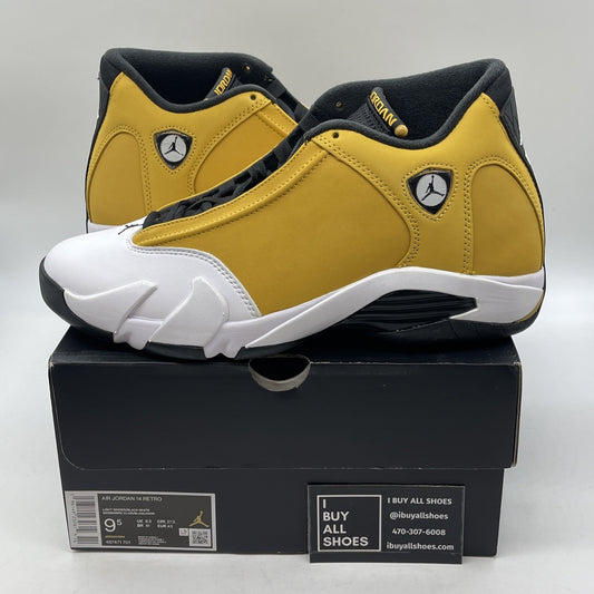 Size 9.5 - Air Jordan 14 Retro Light Ginger 2022 Suede Leather (487471-701)