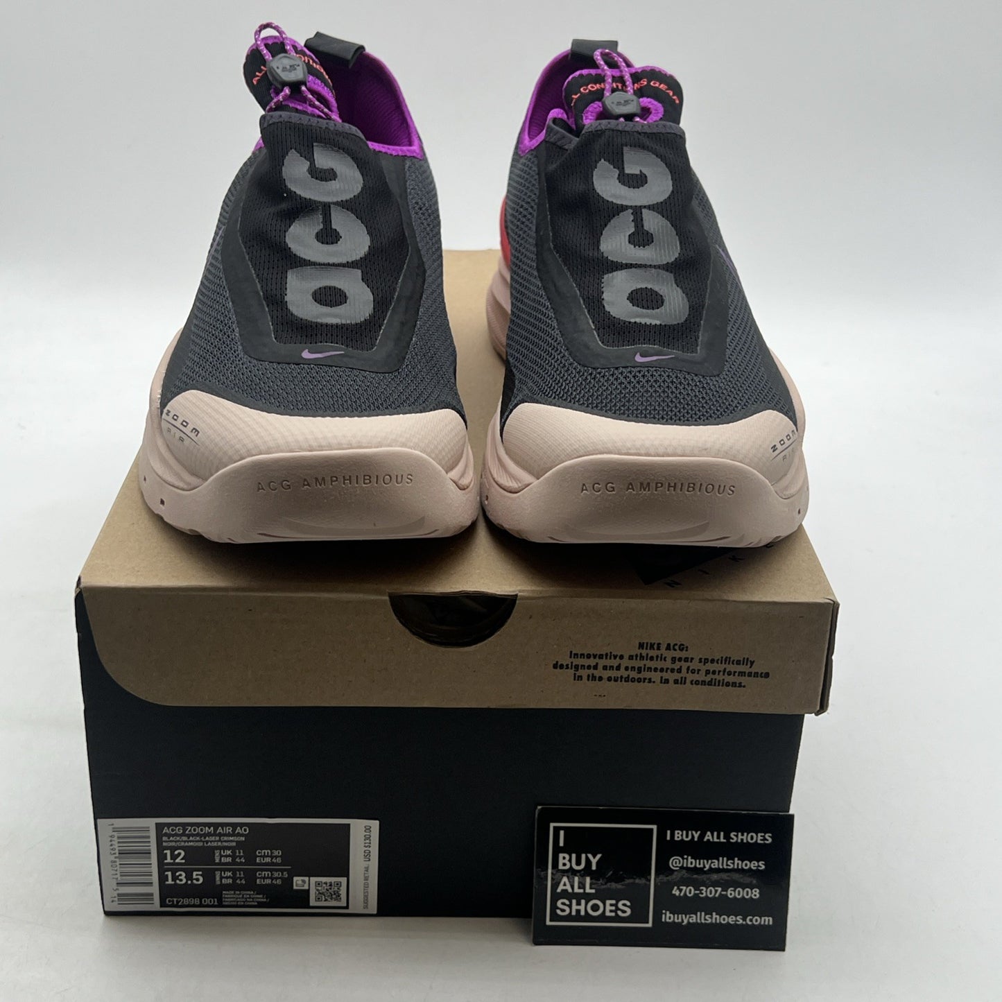Size 12 - Nike ACG Zoom Air AO Black Laser Crimson (CT2898-001)