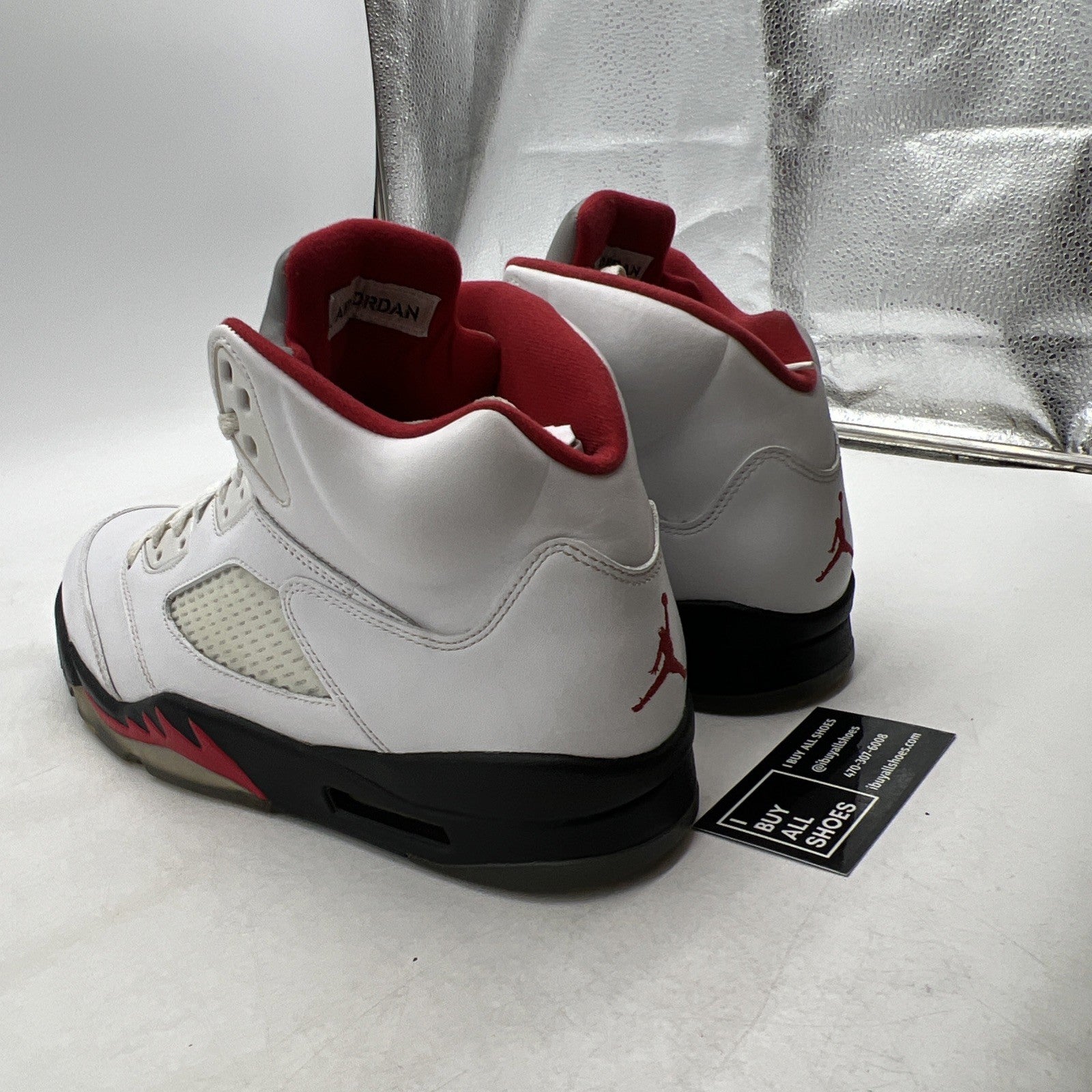 Size 11.5 - Air Jordan 5 Retro 2013 White Fire Red (136027-189)