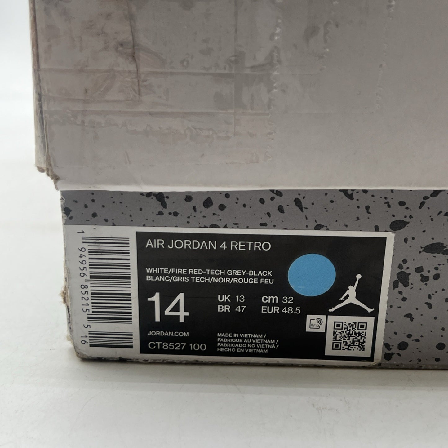 Size 14 - Air Jordan 4 Retro Mid White Oreo (CT8527-100)