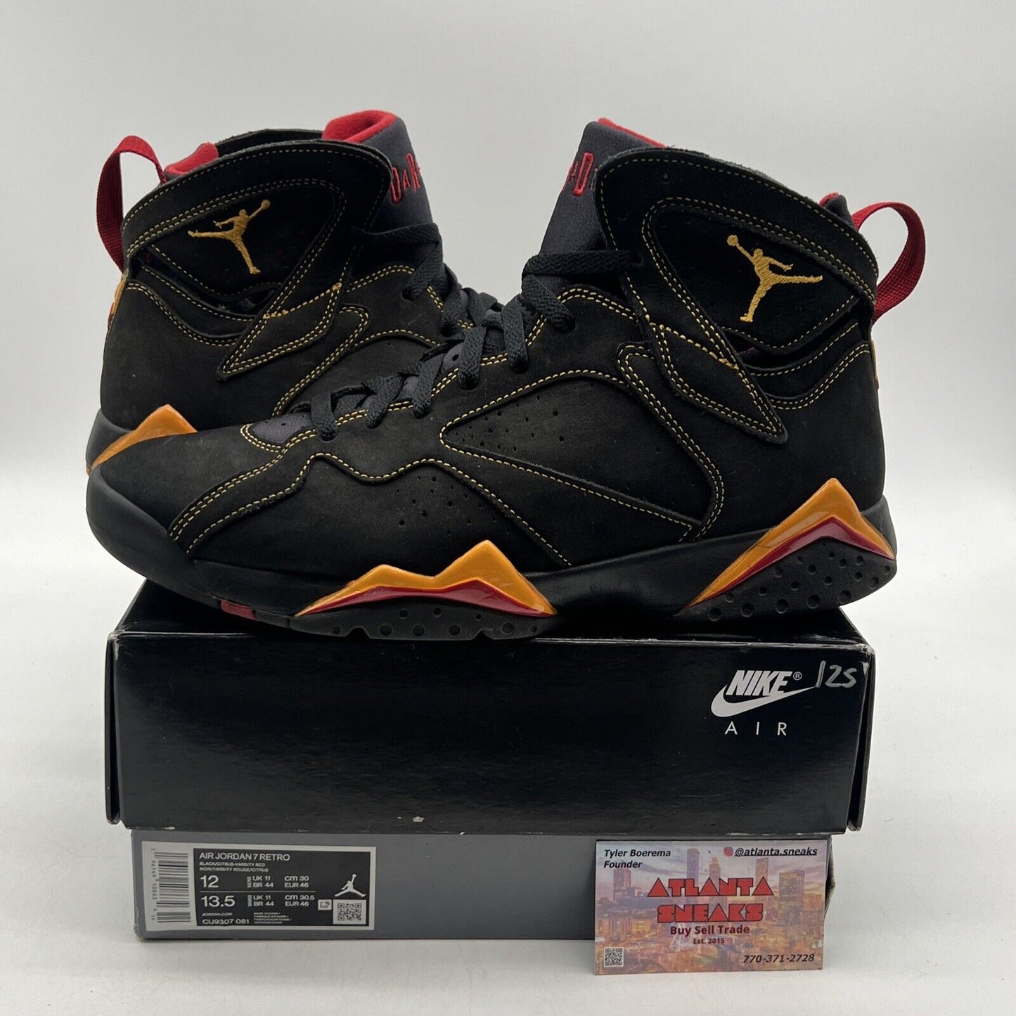 Size 12 - Jordan 7 Retro Citrus Yellow Red Suede (CU9307-081)