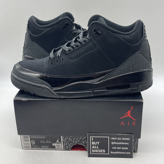 Size 9 - Air Jordan 3 Retro 2025 Black Cat (CT8532-001)