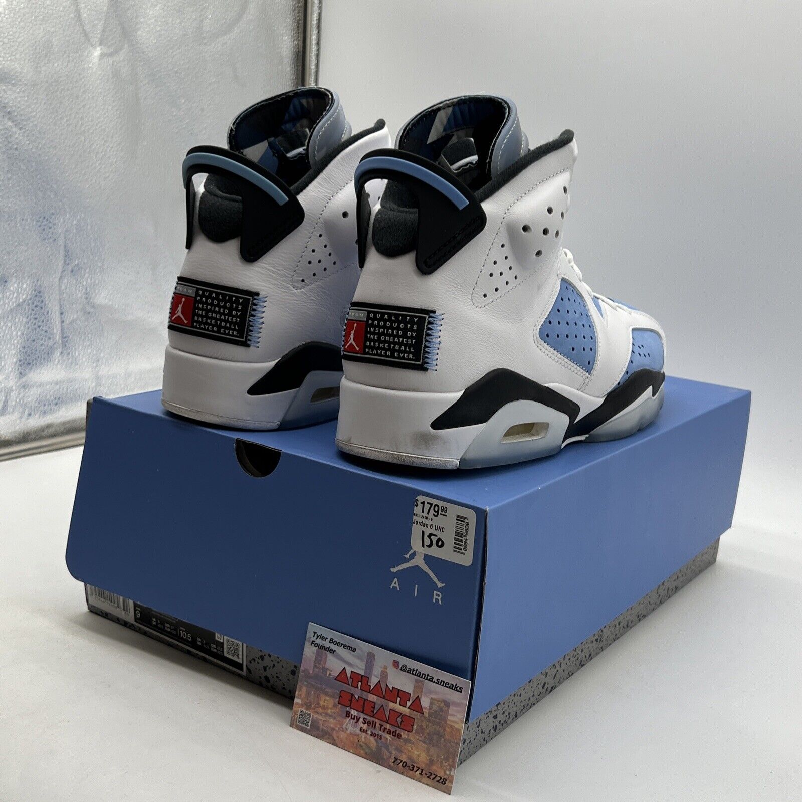 Size 9 - Jordan 6 Retro Mid UNC Home (CT8529-410)