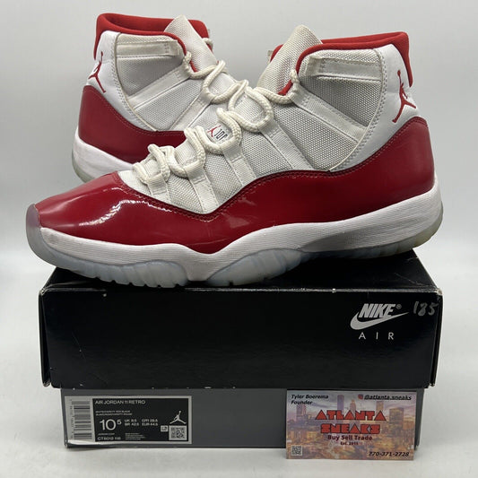 Size 10.5 - Jordan 11 Retro High Cherry White Icey Leather (CT8012-116)