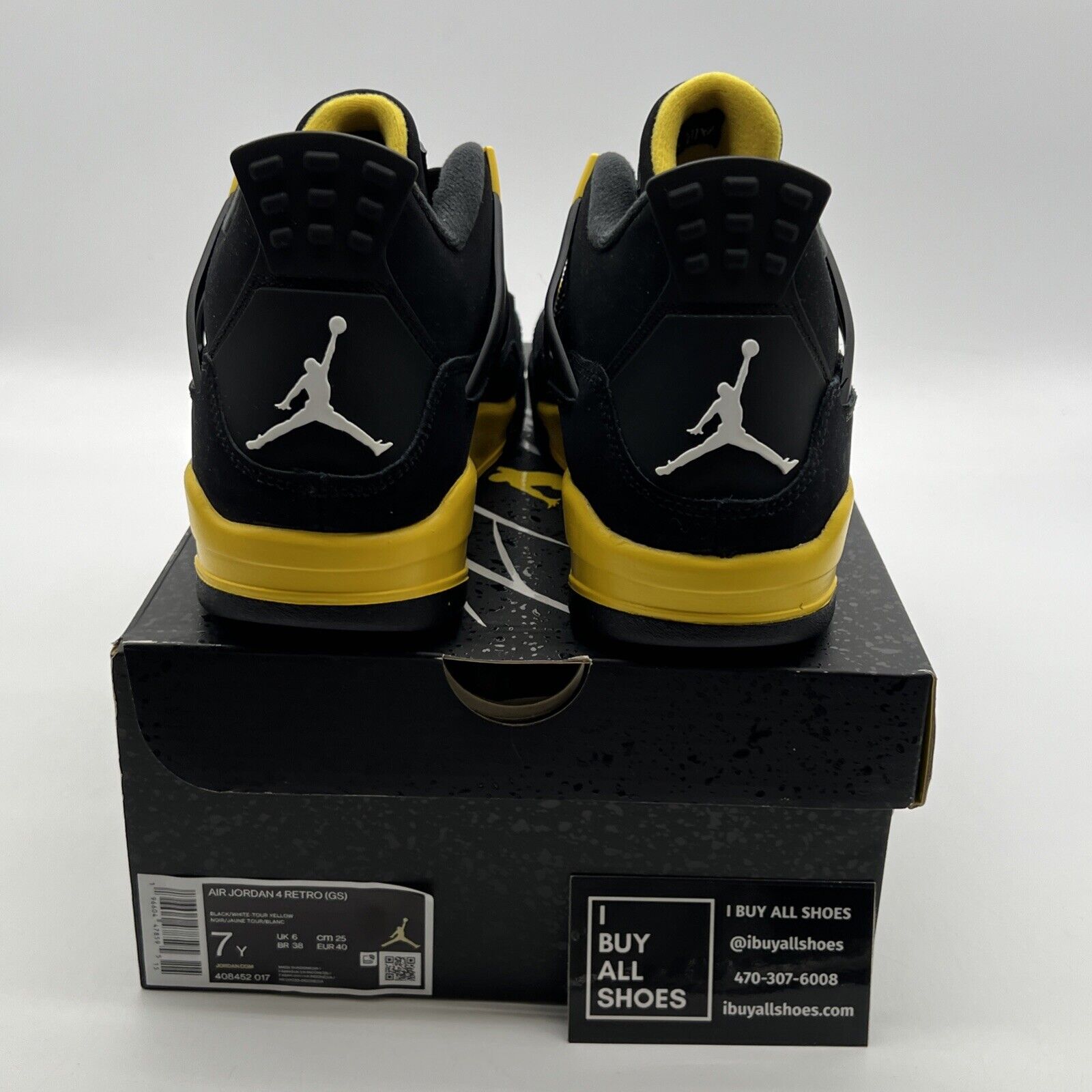 Size 7 - Air Jordan 4 Retro Mid Thunder (408452-017)
