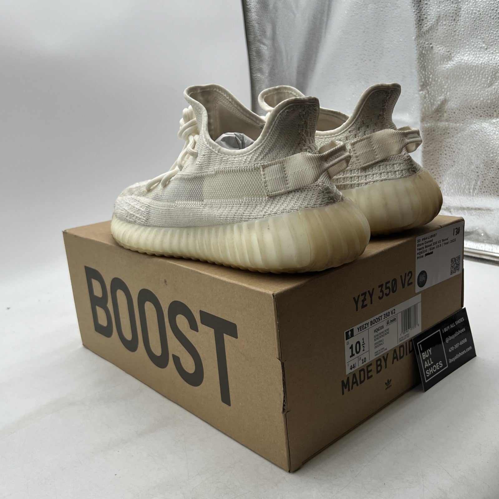 Size 10.5 - adidas Yeezy Boost 350 V2 Low Bone (HQ6316)