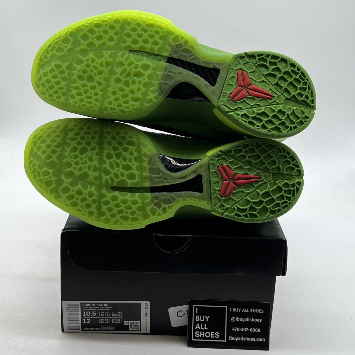 Size 10.5 - Nike Zoom Kobe 6 Protro Low Grinch (CW2190-300)