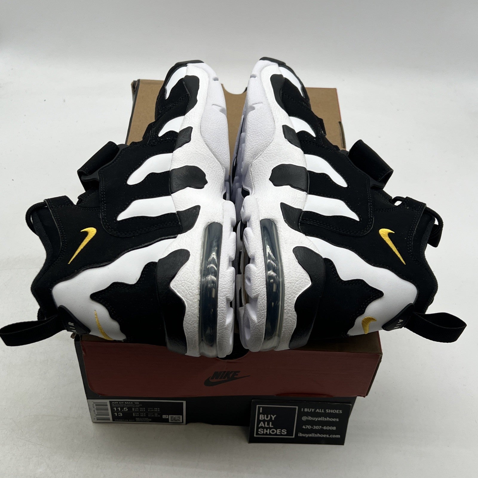 Size 11.5 -  Air Dt Max ‘96 Black White 2024 Yellow Suede Leather  (HM8249-001)
