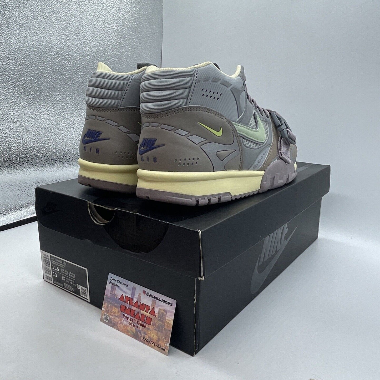 Size 11.5 - Nike Air Trainer 1 Honeydew Green Grey Brown Yellow (DH7338-002)