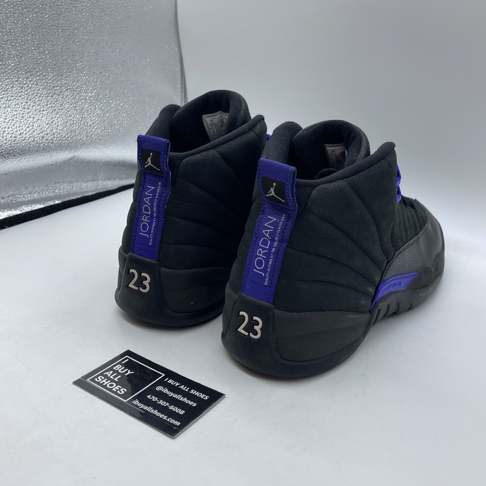 Size 11.5 - Air Jordan 12 Retro Dark Concord Black Suede Leather (CT8013-005)