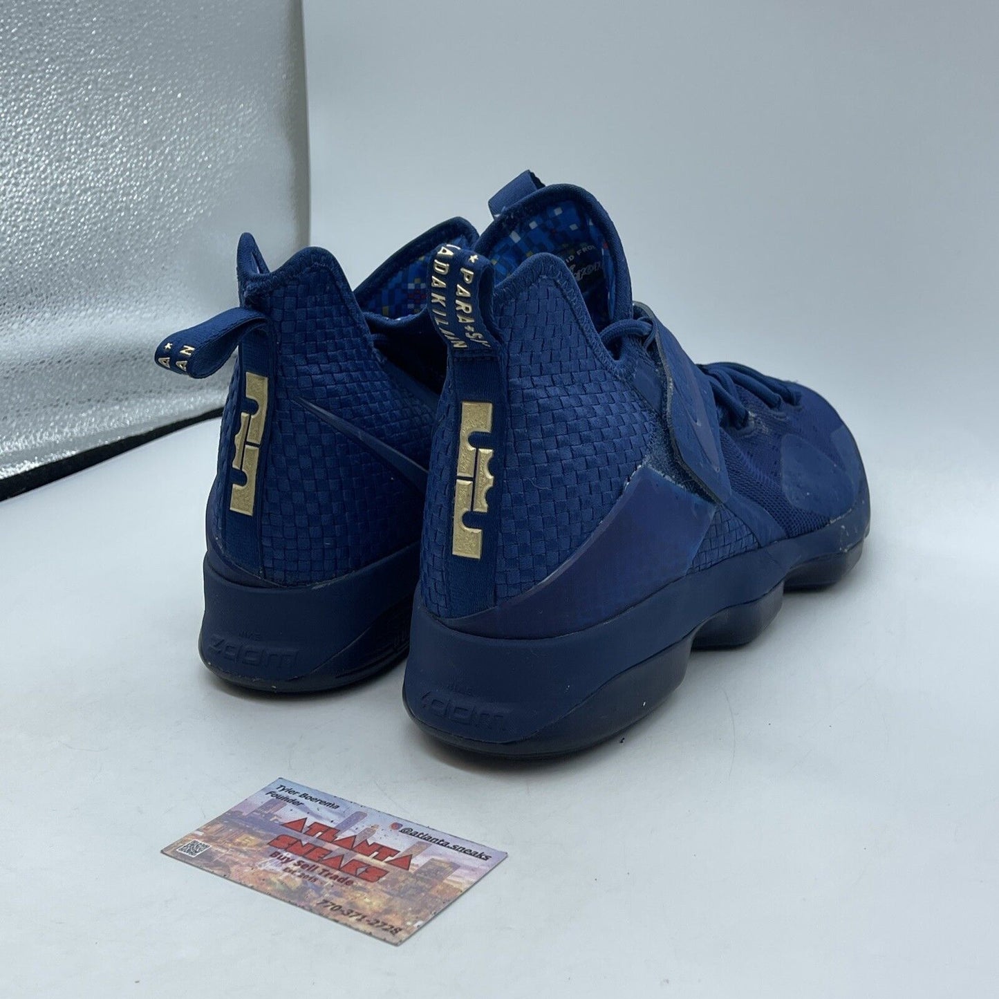 Size 9.5 - Nike LeBron 14 Limited Agimat Blue Suede Leather (852402-400)