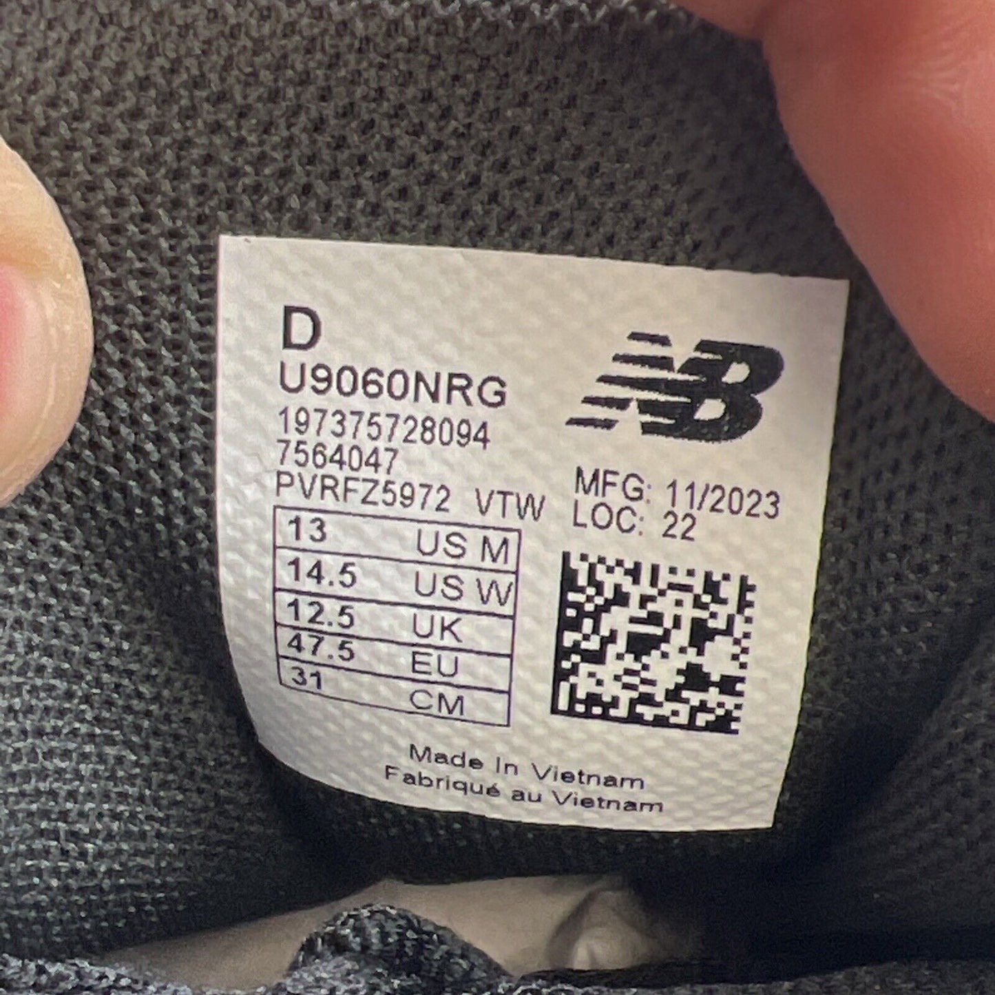 Size 13 - New Balance 9060 Tea Tree (U9060NRG)