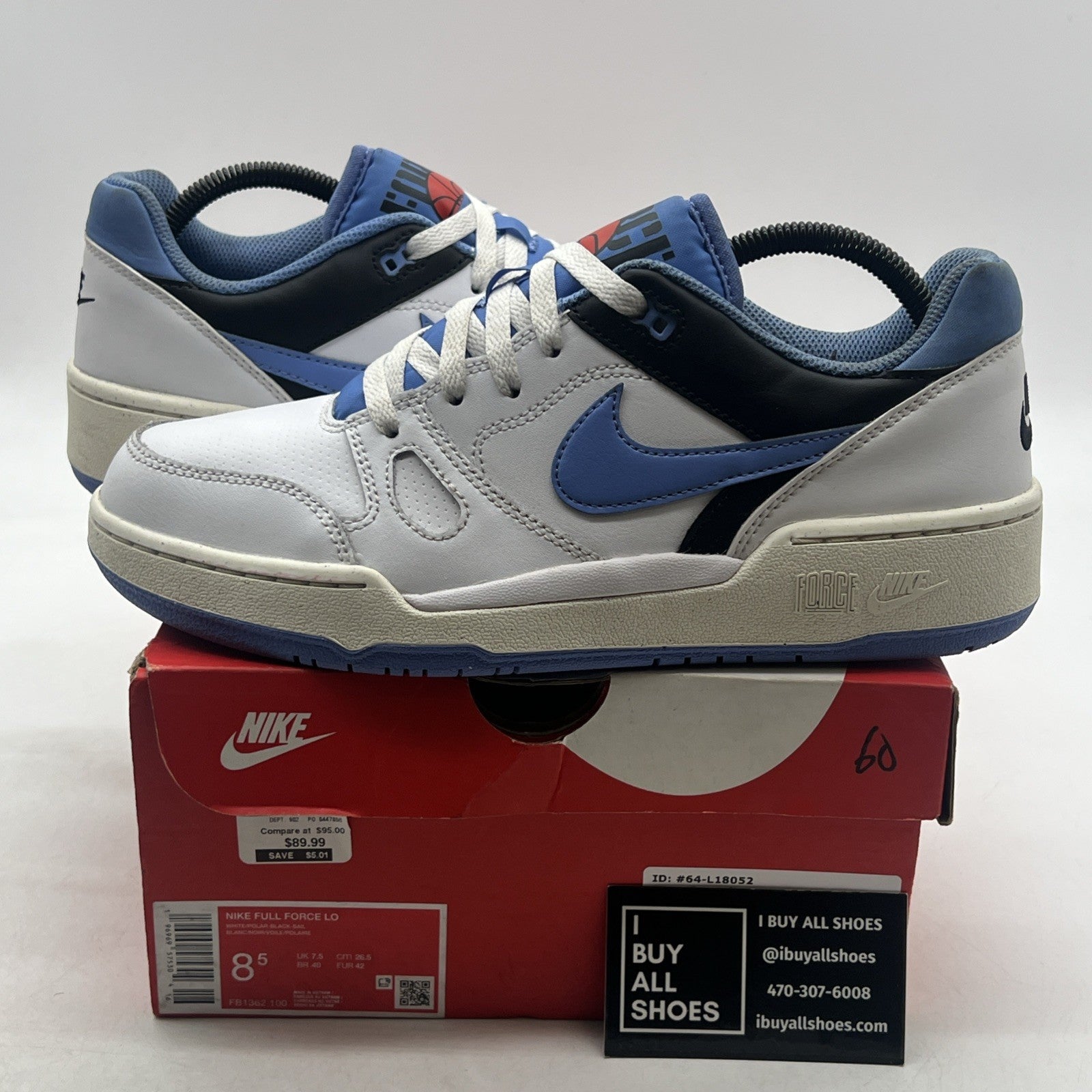 Size 8.5 - Nike Full Force Low Polar (FB1362-100)