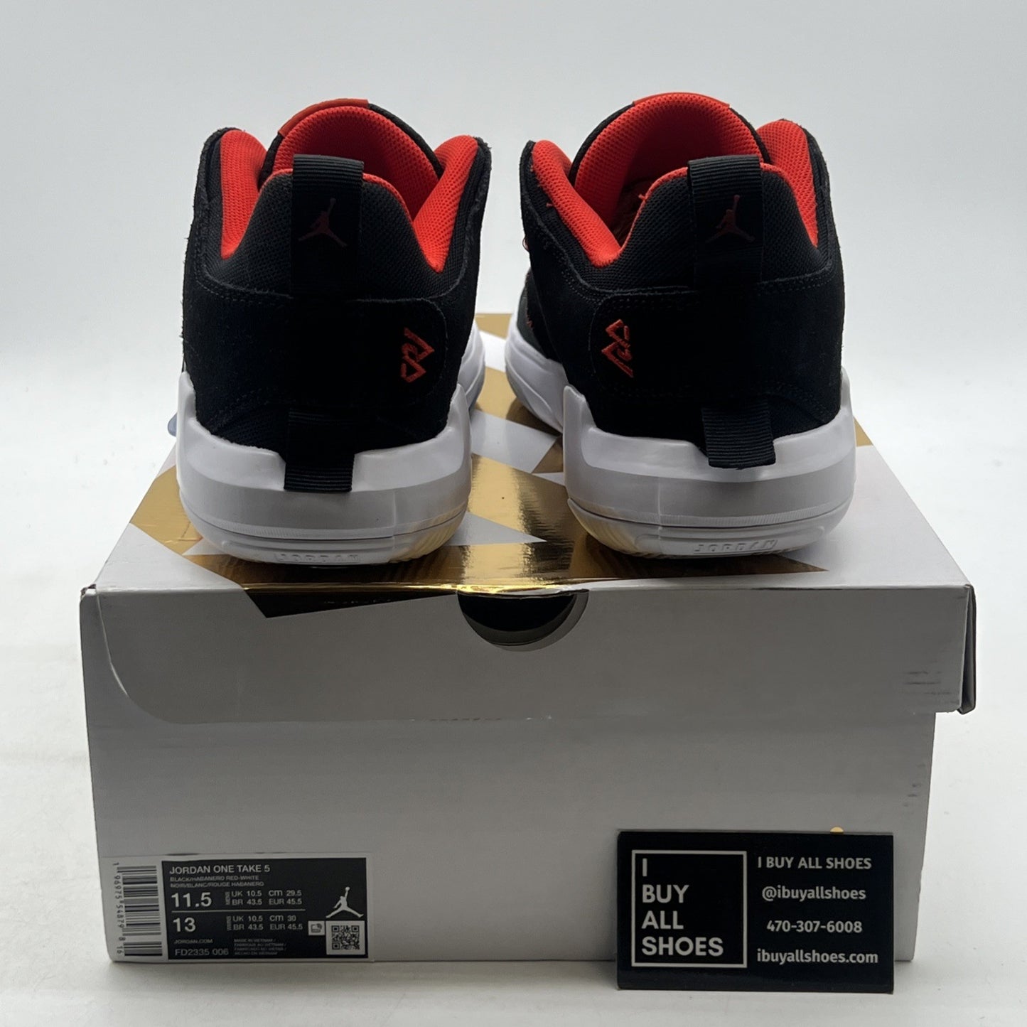 Size 11.5 - Jordan One Take 5 Black Habanero Red (FD2335-006)