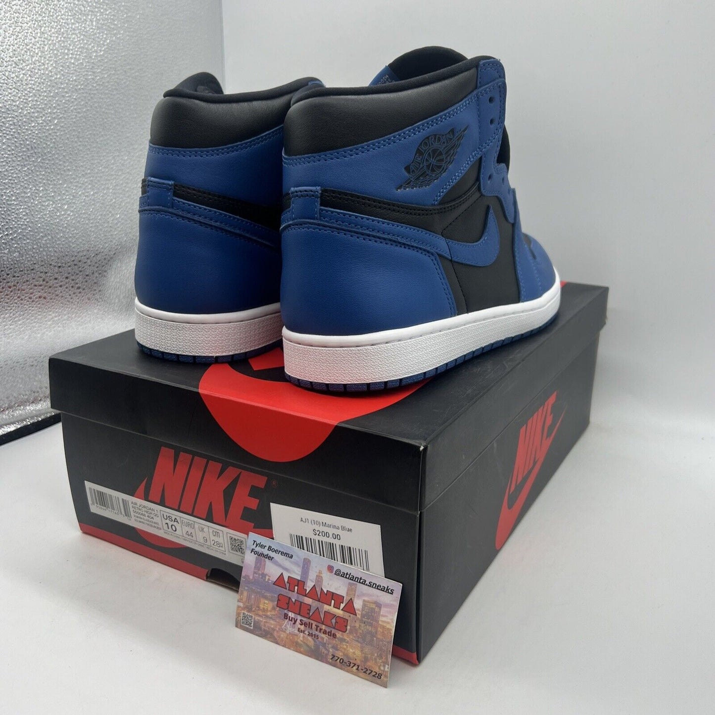 Size 10 - Jordan 1 Retro OG High Dark Marina Blue Brand New Og All