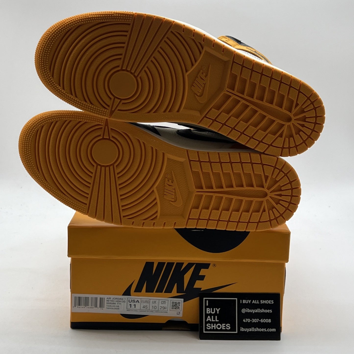 Size 11 - Air Jordan 1 Retro OG High Yellow Toe (555088-711)