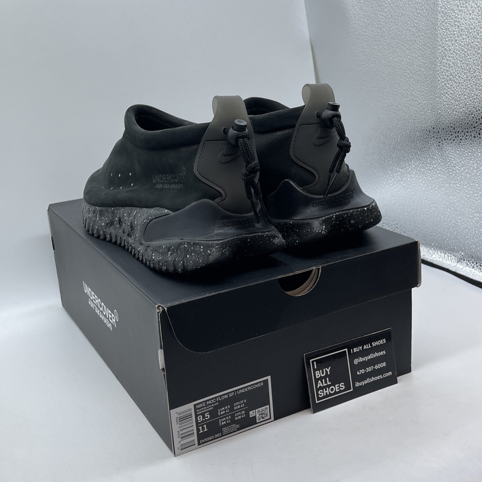 Size 9.5 - Nike Undercover x Moc Flow Black Suede (DV5593-002)