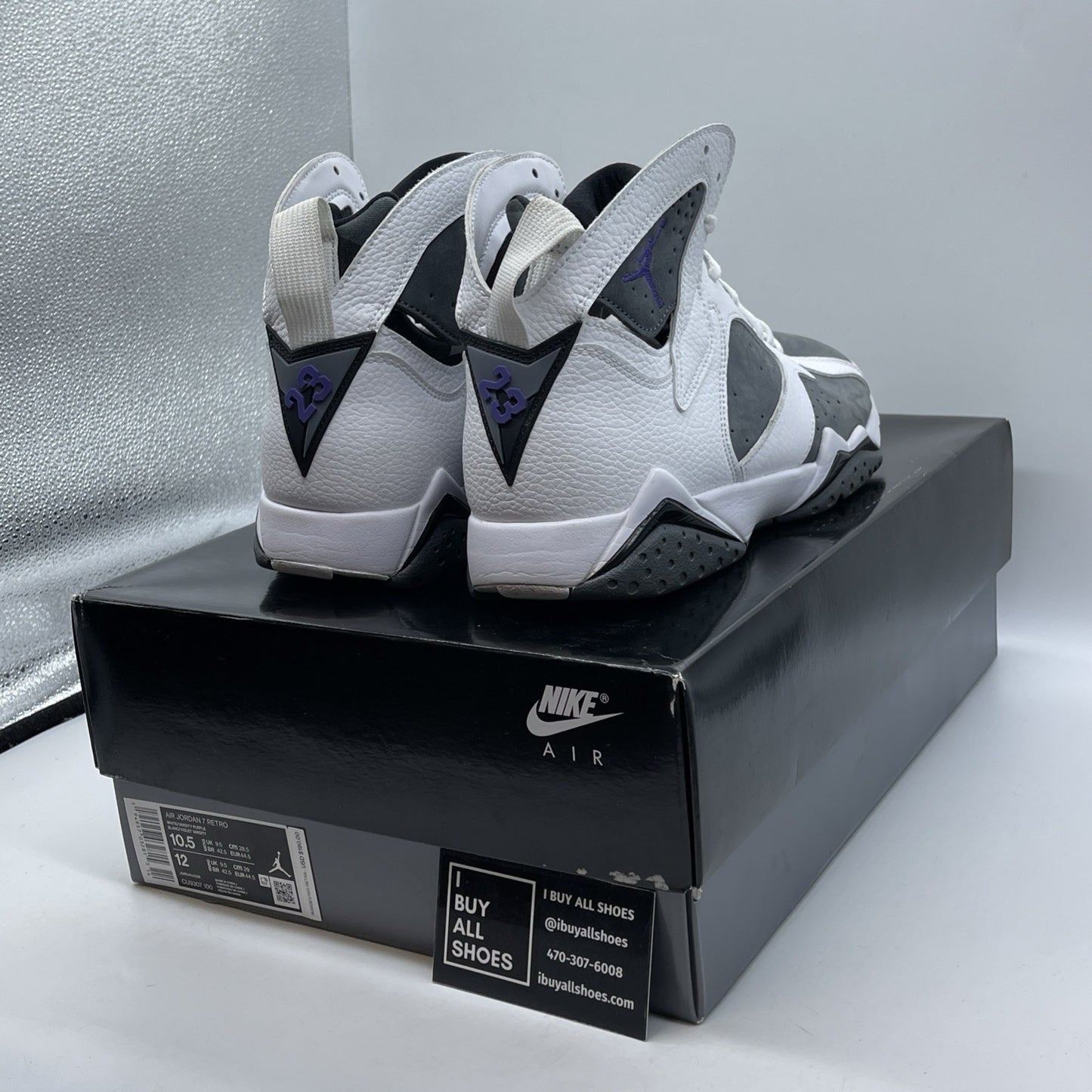Size 10.5 - Air Jordan 7 Retro 2021 Flint Gray White Suede Leather (CU9307-100)