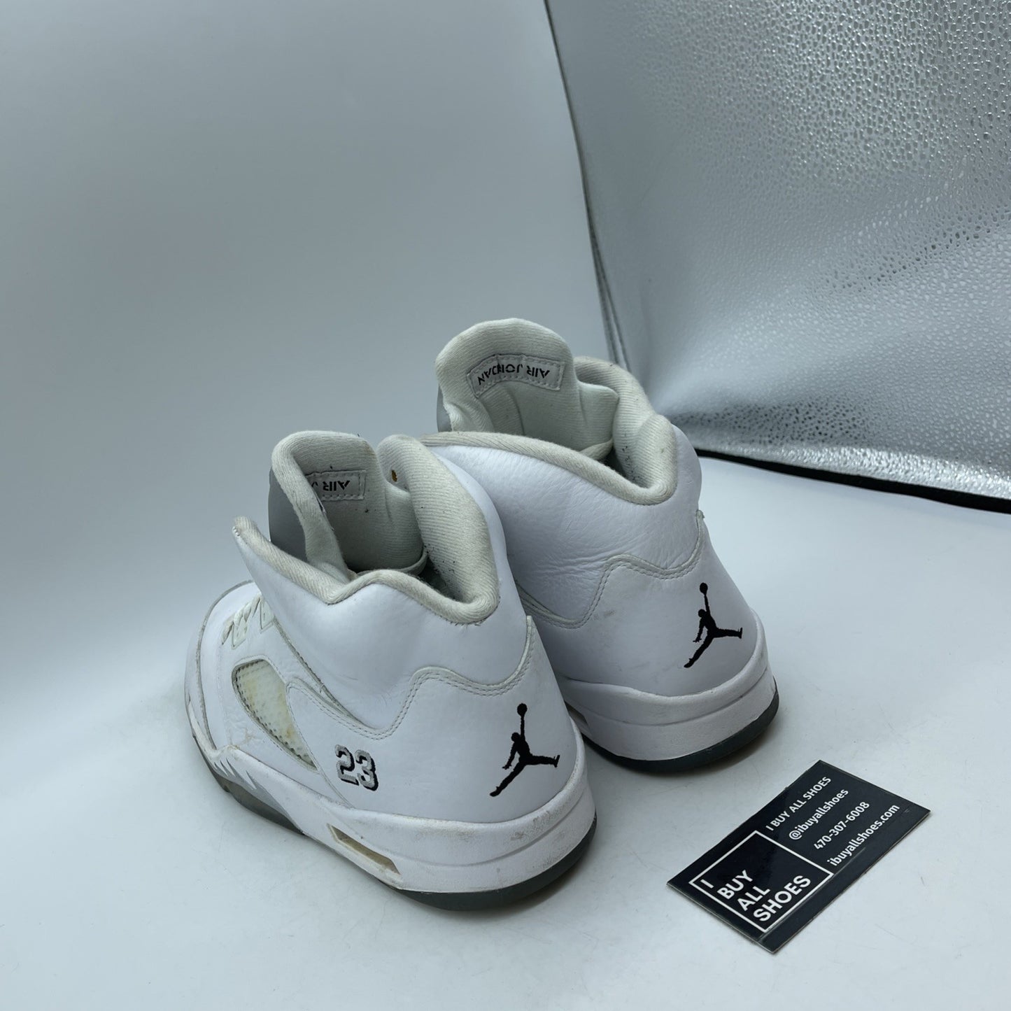 Size 10.5 - Air Jordan 5 Retro 2015 White Metallic (136027-130)