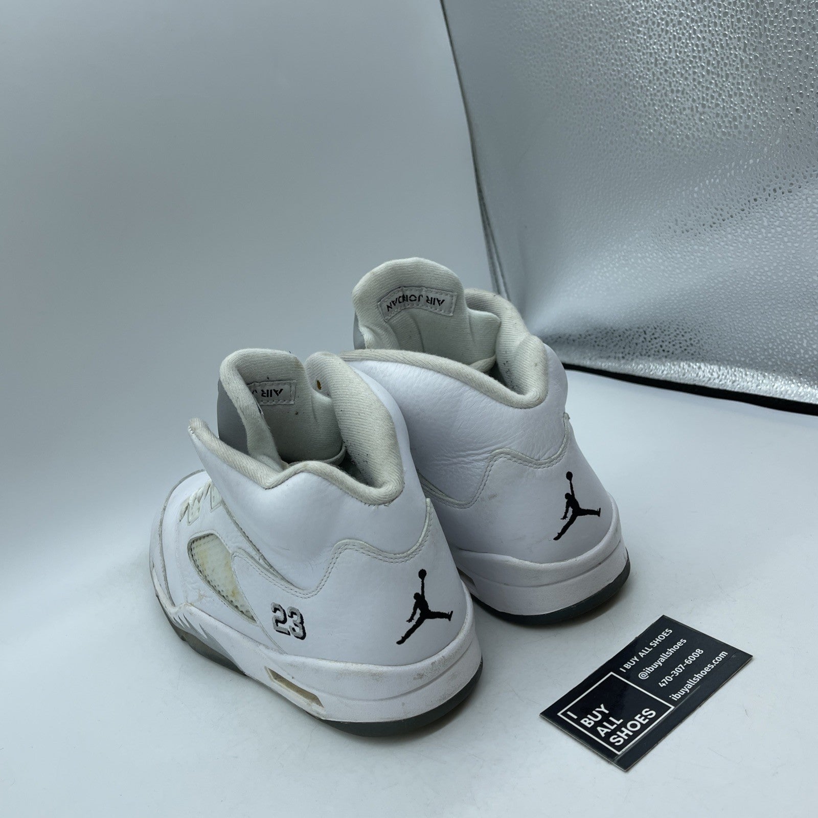 Size 10.5 - Air Jordan 5 Retro 2015 White Metallic (136027-130)