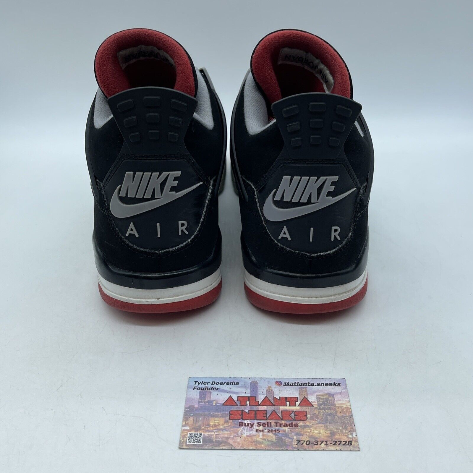 Size 10 - Jordan 4 Retro OG Mid Bred 2019 Black Suede Leather (308497-060)