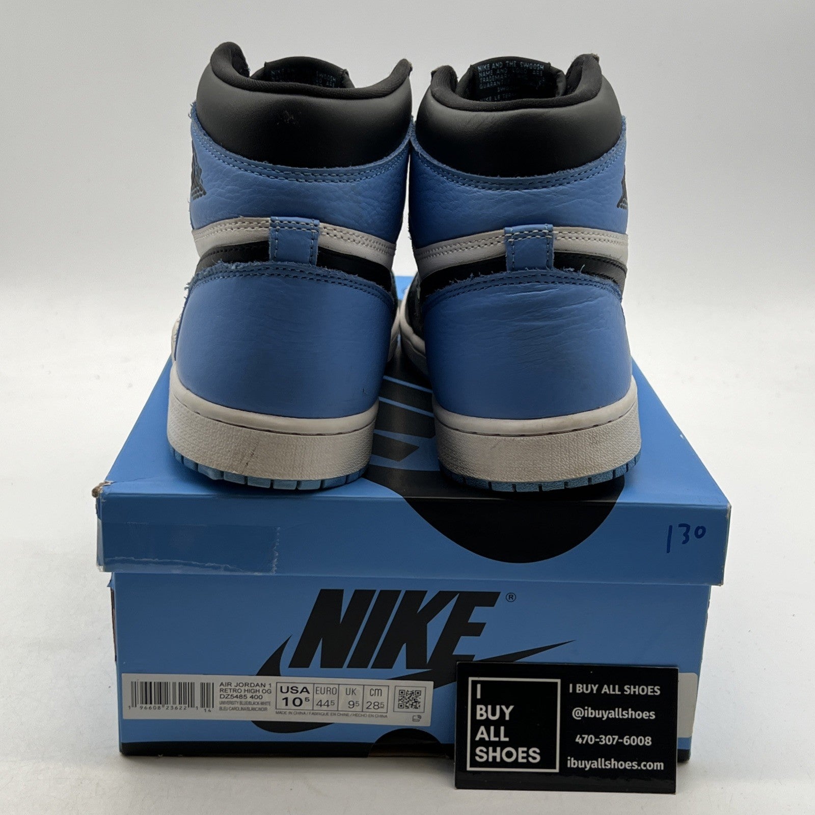 Size 10.5 - Air Jordan 1 Retro OG High UNC Toe (DZ5485-400)