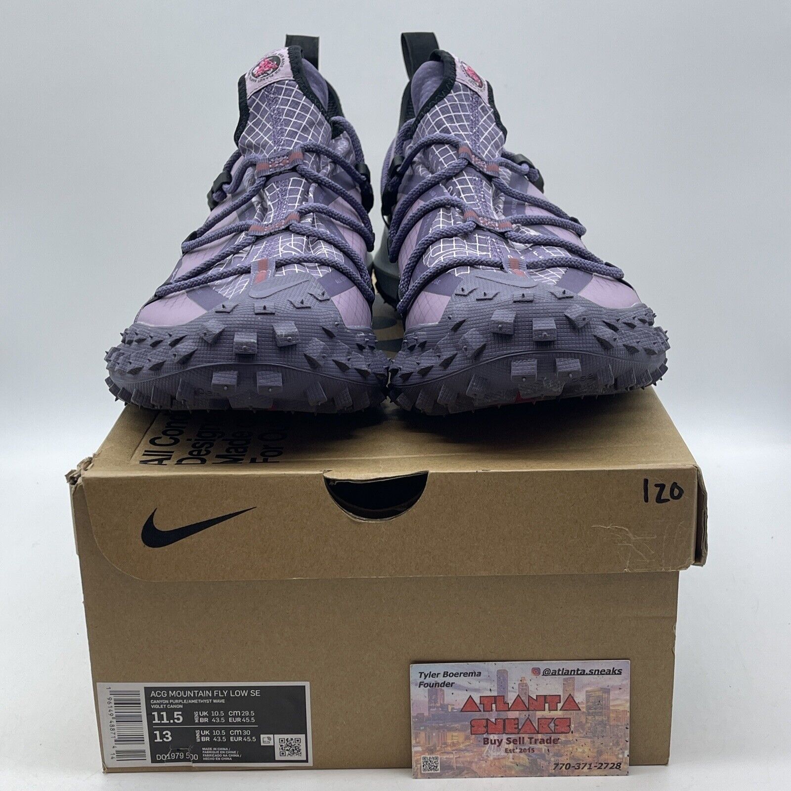 Size 11.5 - Nike ACG Mountain Fly SE Low Canyon Purple Grey Suede (DO1979-500)