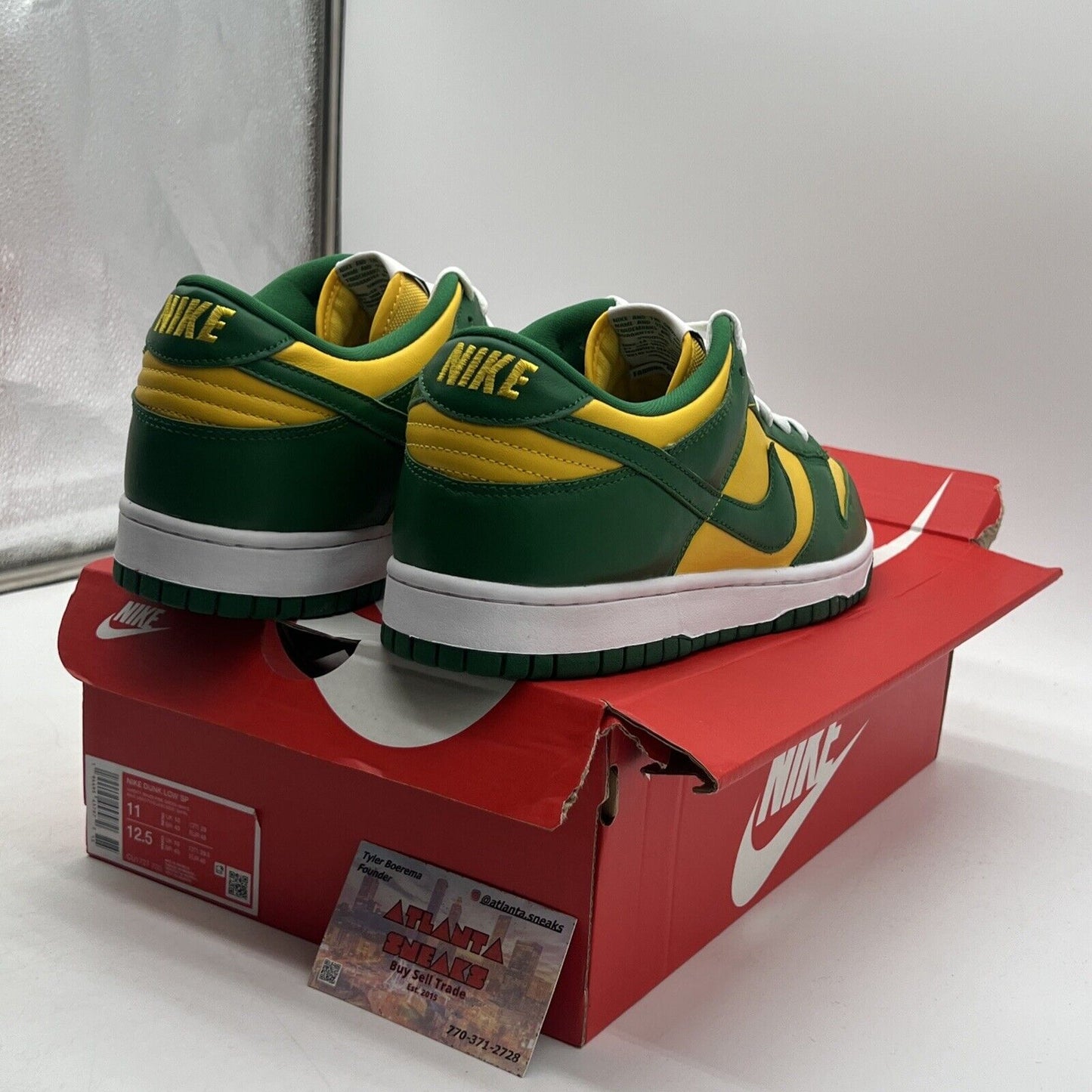 Size 11 - Nike Dunk SP 2020 Low Brazil Yellow Green White (CU1727-700).